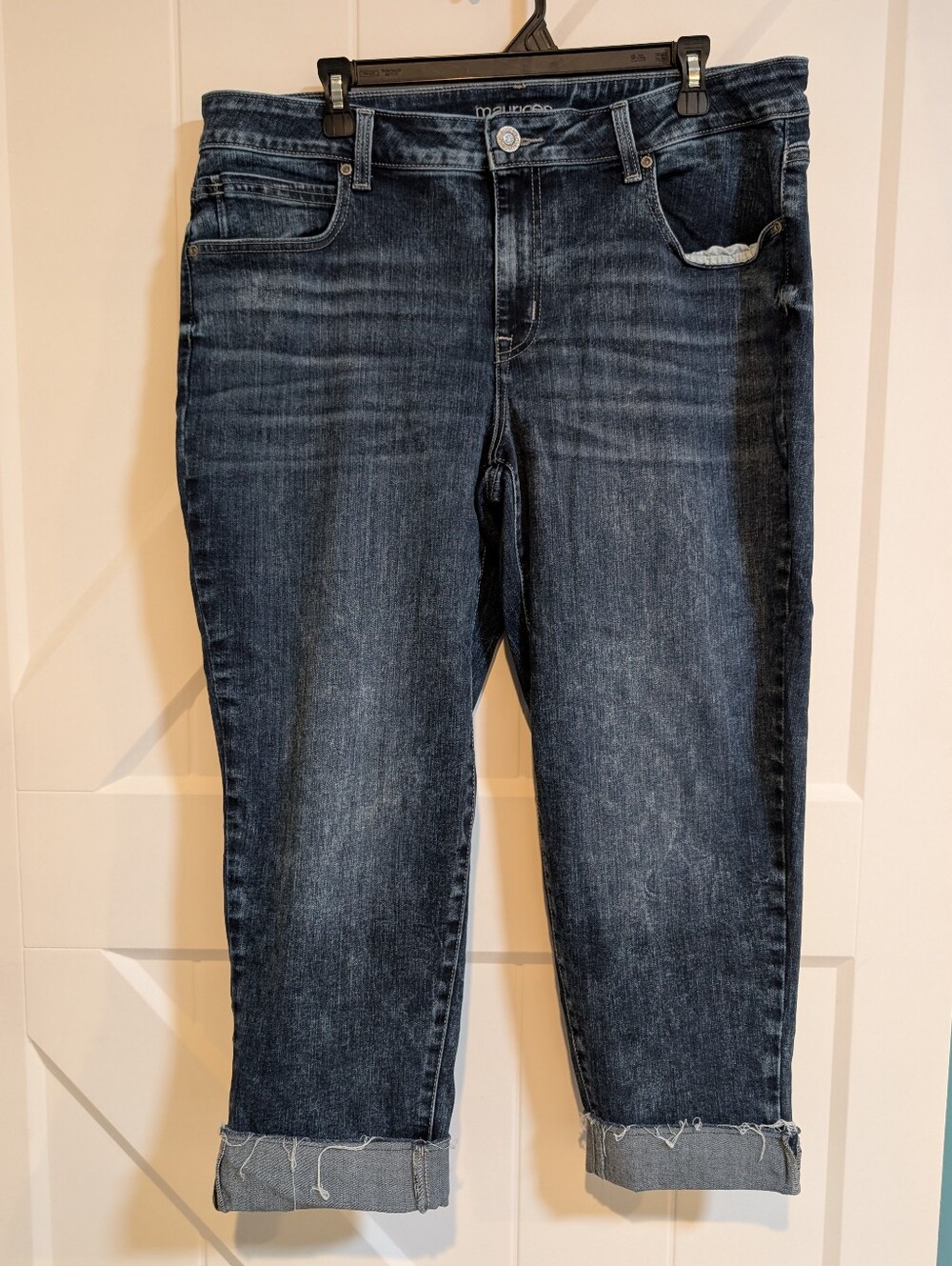 Maurices Indigo Cropped Cuffed Jeans